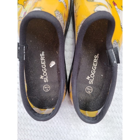 Sloggers Garden Clog Womens Rooster Chicken Hen Waterproof Slip Ons 10 - Picture 8 of 9